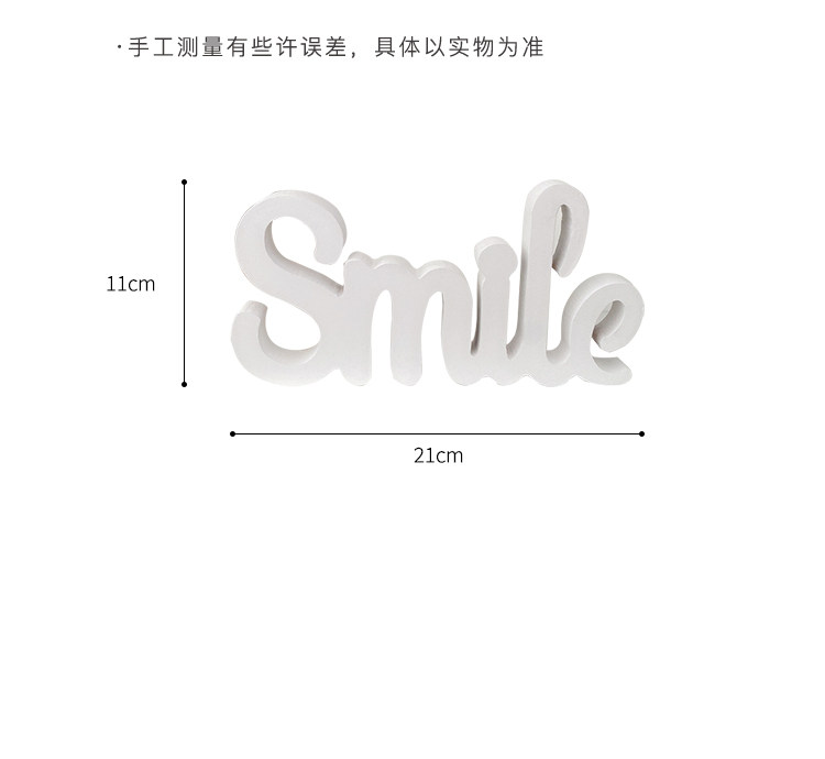 Oknanahome ins домой белый улыбка письмо рабочий стол тумбочка smile деревянный украшение     