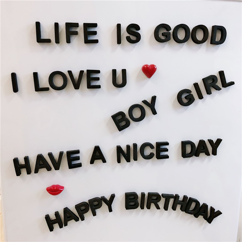 ins Nordic English letter magnet sticker Wedding Fridge Stick magnetic blackboard Teaching children Magnetic magnets