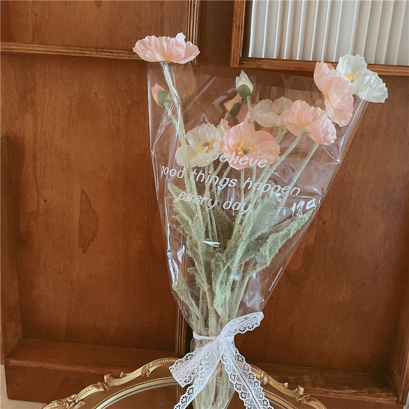 Корея Ins yu красота моделирование поддельный цветок цветок стекло ваза установите Надевать фон домой декоративный цветочная композиция украшение 