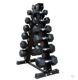 Mini Dumbbell Rack for Gym, 6-Pair Dumbbell Rack, Home-Use Dumbbell Rack, Hexagonal Dumbbells, White Lettering Round Head Dumbbells