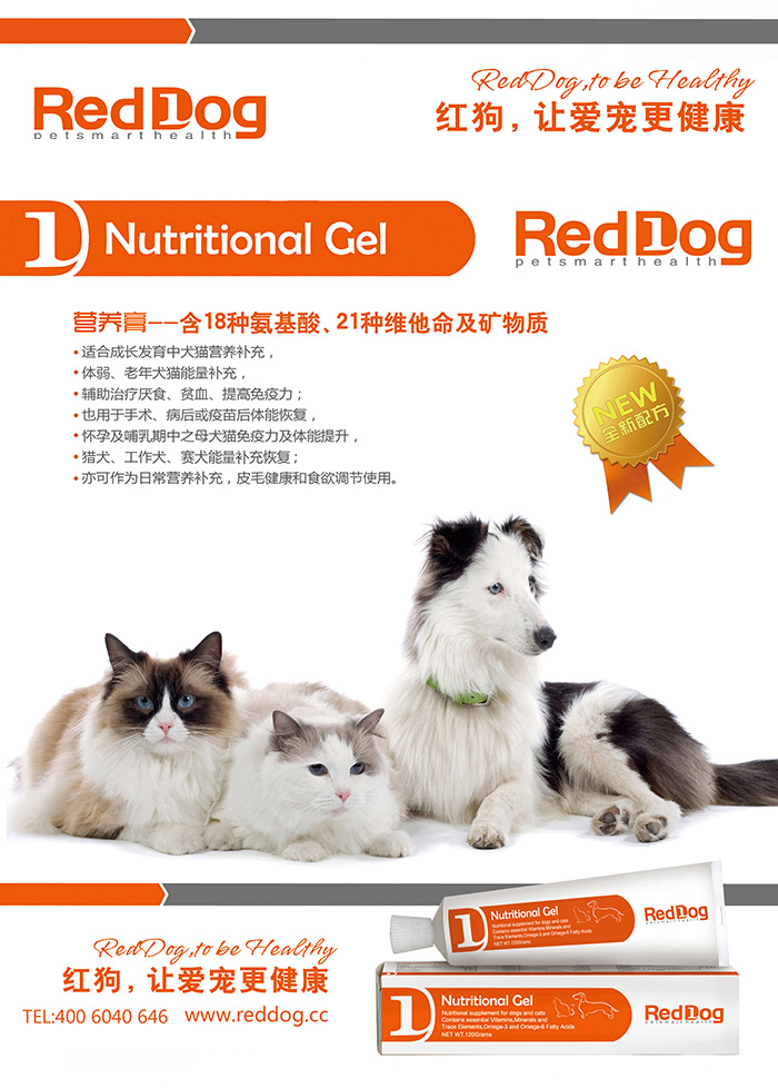 RedDog Red Dog Kem dinh dưỡng Pet Teddy Puppy Cat Cat Kem dinh dưỡng Tóc vàng 120g - Cat / Dog Health bổ sung sữa cho chó mẹ mới sinh