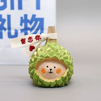 Durian Bear Wood Carving Golden Pillow Durian милый рабочий стол сплющивания творческой ностальгии для пары подарка на День Святого Валентина