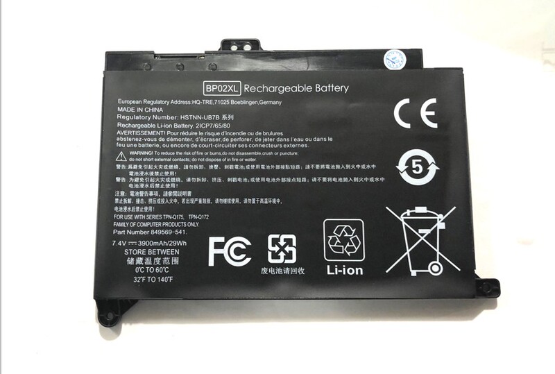 Suitable for Hp Tpn-Q172/Q175 Hstnn-Lb7H/Ub7B Bp02Xl Laptop Battery Suitable for Hp Tpn-Q172/Q175 Hstnn-Lb7H/Ub7B Bp02Xl Laptop Battery