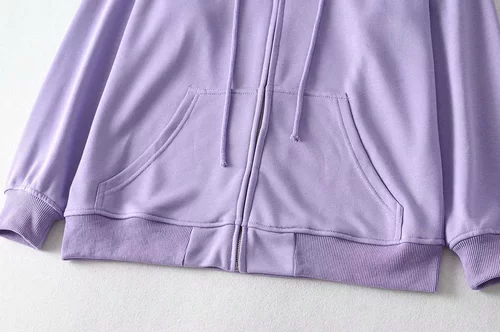 Ретро цветная толстовка с капюшоном с капюшоном с молнией, европейский стиль, оверсайз, свободный крой