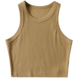 Сексуальный эластичный цветной летний бюстгальтер-топ, майка топ без рукавов, европейский стиль, облегающий крой, с лямками