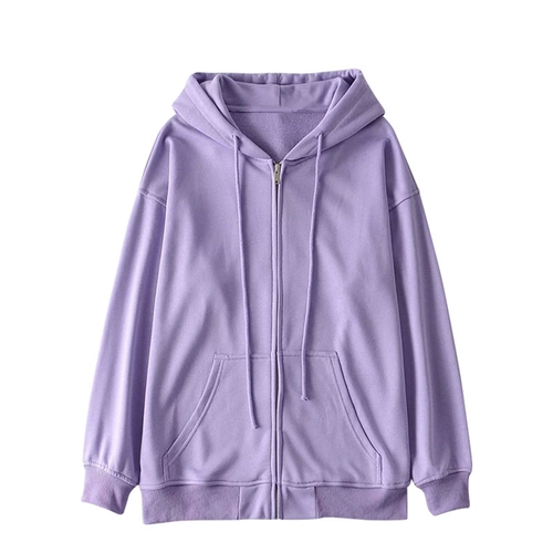 Ретро цветная толстовка с капюшоном с капюшоном с молнией, европейский стиль, оверсайз, свободный крой