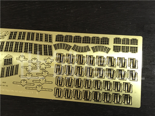 Etching sheet customized machining world model out of the product