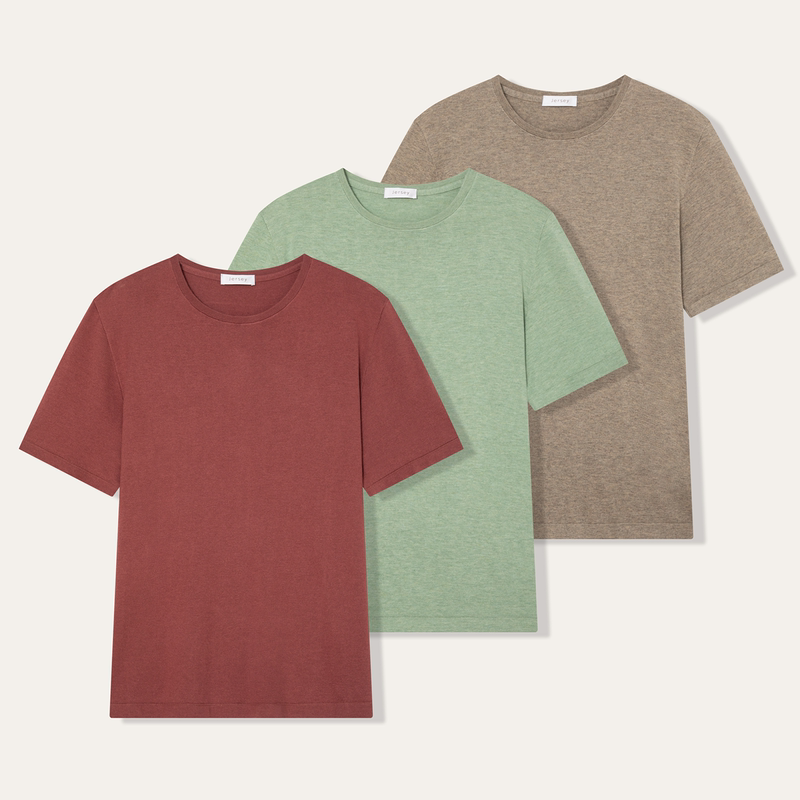 Jersey Zhenqi High-Content Mulberry Silk Italian Special Yarn Old Money Round Neck Seagull Collar T-Shirt Lp Style