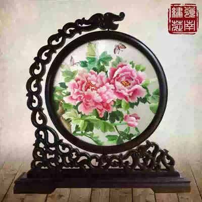 Guangxiu Cantonese embroidery Pure handmade embroidery Guangxiu ornaments Crafts Mid-Autumn Festival gifts gifts Business meetings Company friends