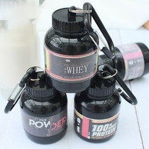 MFREE muscle building powder Protein powder box Snack can Convenient fitness protein storage box Bucket empty box pendant