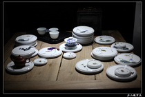 Dry Bubble Pan Tea Tokettle Bearing Half Mountain Rivers bottom Warp Cream-Jingdezhen Zhou Zhibing Hand Painted in Painted Glaze