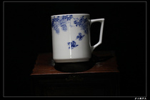 Straight handle straight mouth large lid cup Jingdezhen Gaogong Cao Dabing hand-painted blue and white plus color all kinds of teacups customized by Wei Roger