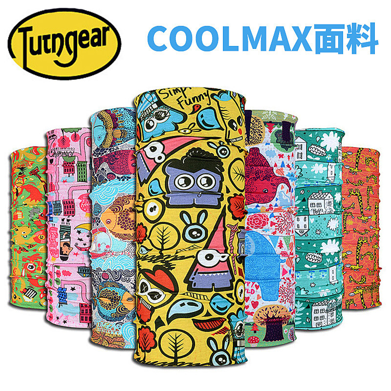 Paston COOLMAX Children Seamless Magic Headscarf Scarves Moisture-Absorbing Perspiration Mask Outdoor Riding 100 Scarves