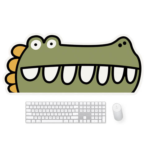 Cute Funny Crocodile Waterproof Anti Slip Large Mousepad Desk Mat 820x360mm