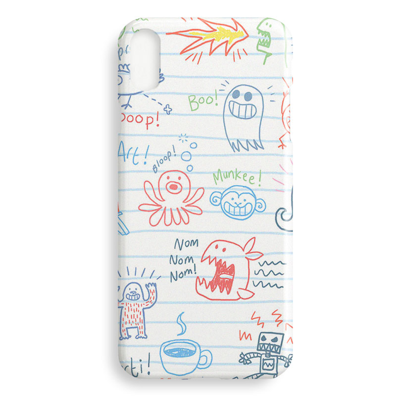 Cute hand-painted illustration Apple XS Max iphone XR 6 7 8 plus frosted mobile phone case