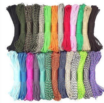 31 meters 550 military regulation 9 core parachute rope outdoor paratrooper tow rescue bundle rope clothes drying tent rope climbing rope