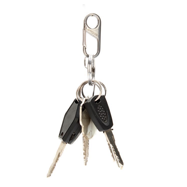 Outdoor EDC hanging buckle stainless steel climbing buckle quick hook 8 word button single hole 6 word button metal key buckle