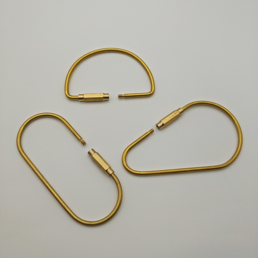 (Four Crown) EDCGEAR lucky gourd pure handmade brass key chain men's retro pure copper