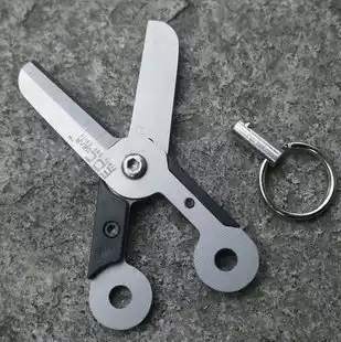 EDCGEAR outdoor mini practical EDC stainless steel scissors with spring latch anti-lost Design