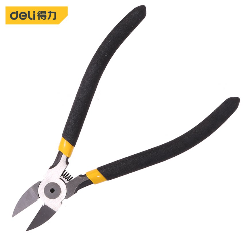 Deli water mouth pliers Electronic shear pliers Oblique mouth pliers wire cutting pliers Oblique mouth pliers Electrical tools pliers model scissors 6 inches