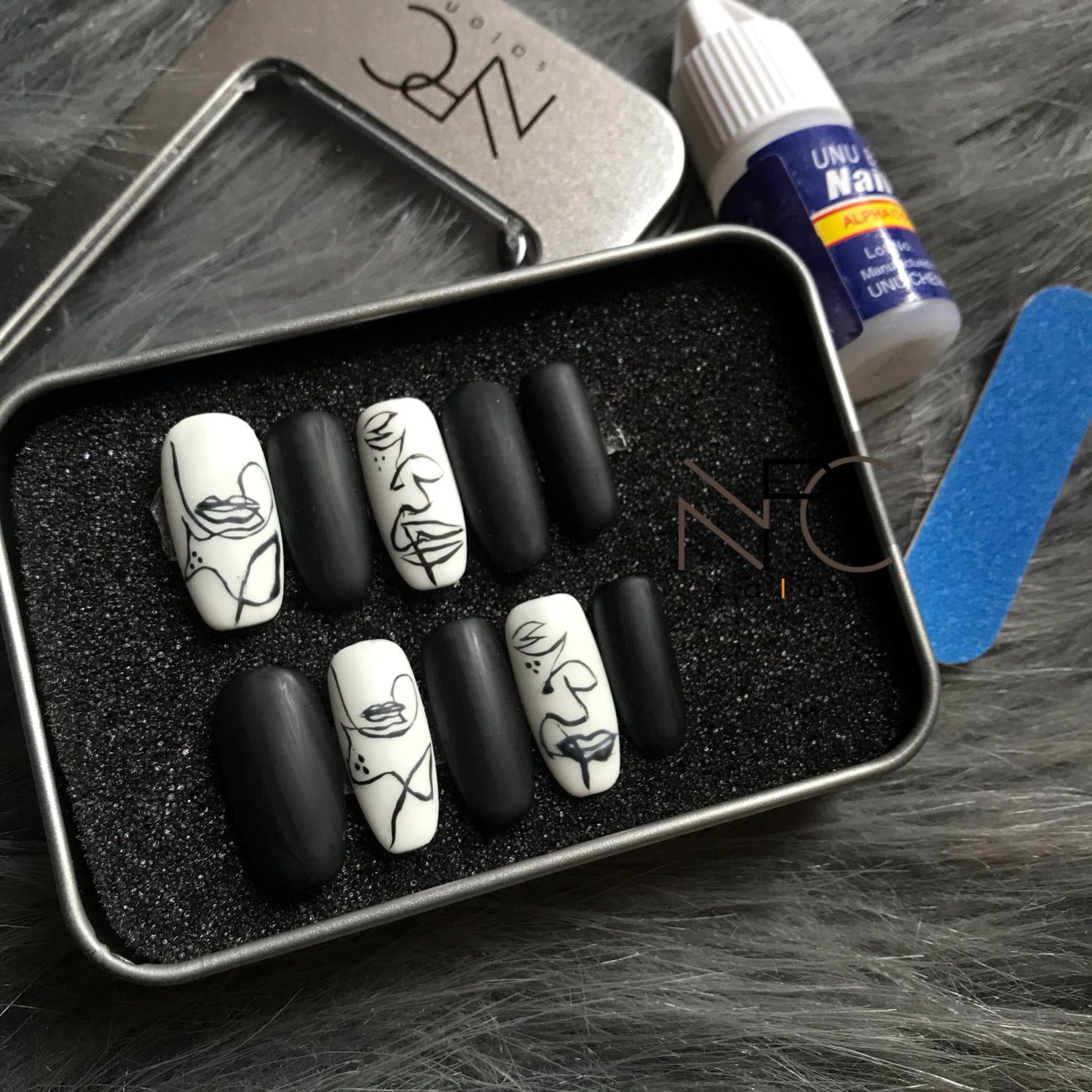 NPC Nail Art ingenuity hand-made solid color nail patch wear nail design packaging box