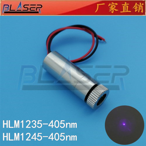 Blue-purple laser module 405nm 5mw laser module punctual Phi 1 2 x 3 5 m m HLM1235