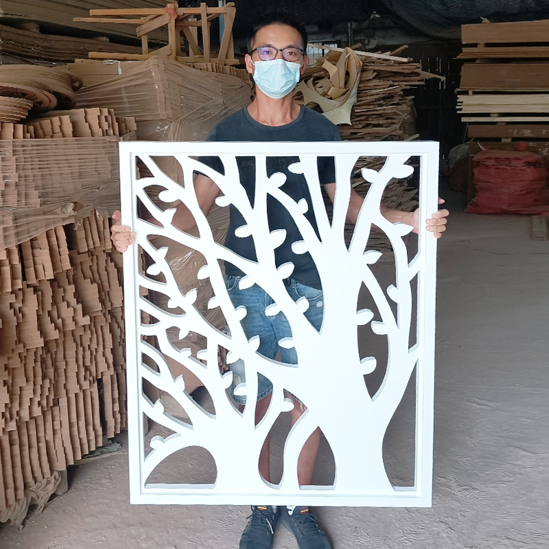 Through-flower PVC living room TV background wall hollow carved board European-style aisle ceiling lattice modern partition porch