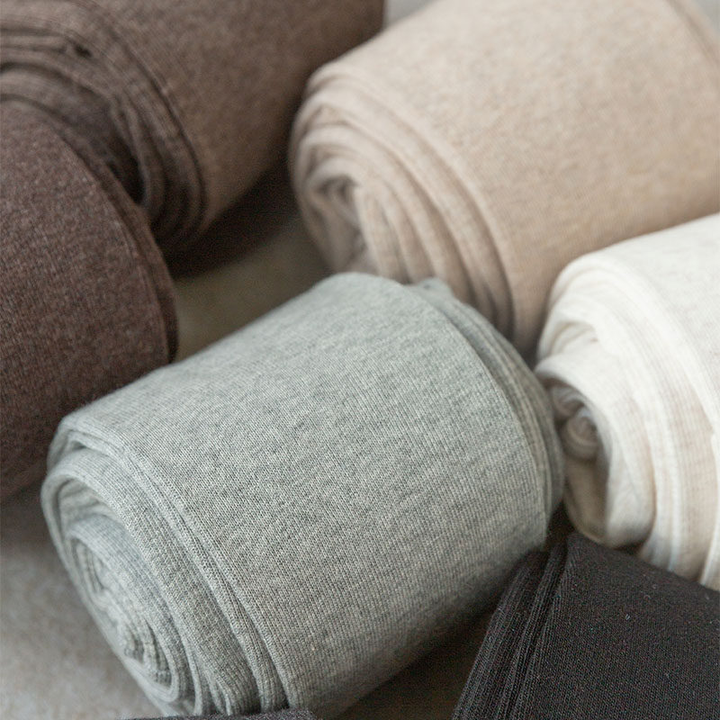 Boots Lower 800D with wool calf Sox woman autumn winter fine combed cotton vertical stride micro pressure matt and thin inner lap trouser socks