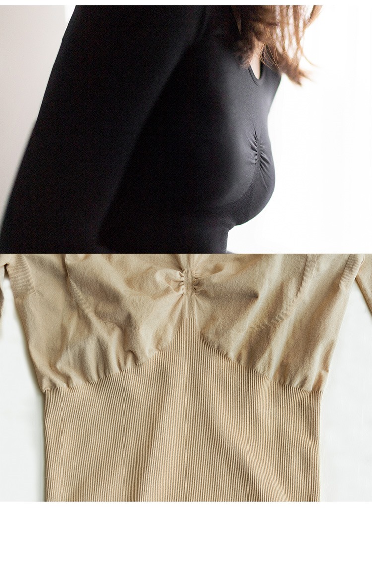 Giày cao đến bụng, eo, cơ thể, không có dấu vết, corset, cô gái mùa thu và mùa đông, áo thoáng khí, đồ lót màu đen của phụ nữ áo giữ nhiệt nữ cổ cao	