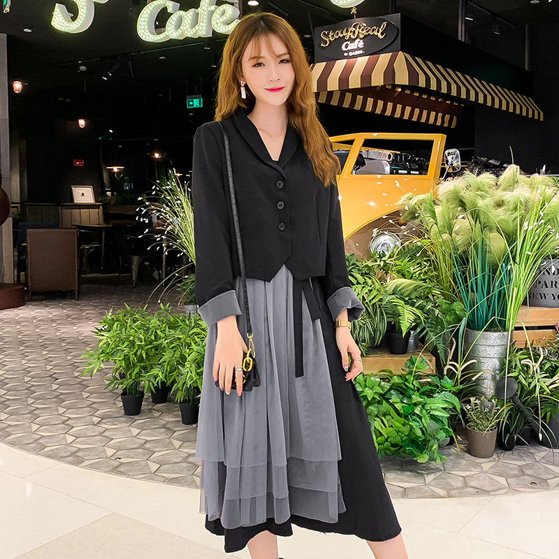 Sandro Vicari large size fashion suit woman short suit jacket jacket vest skirt two style suit dress