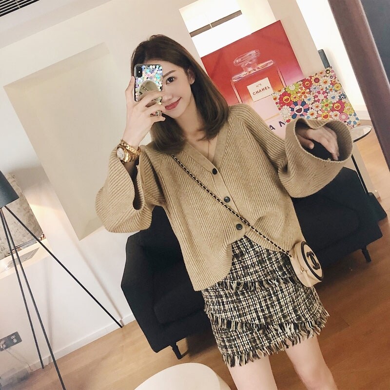 Sandro Vicari Lazy Wind Casual Suit Women's Autumn/Winter 2021 New Style Slim Fit Knitted Two-piece Set