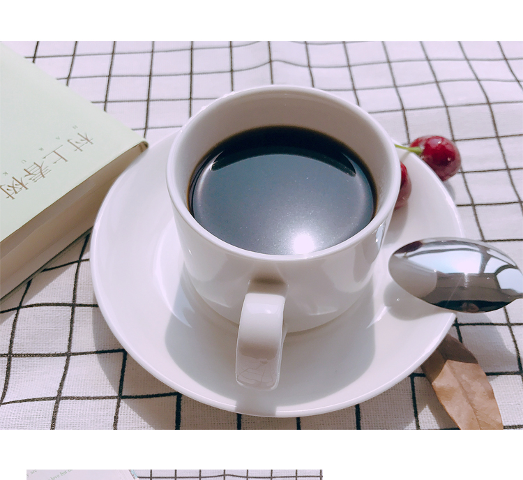 Bone China Cup cà phê trắng châu Âu Đặt ly trà đỏ tiếng Anh đơn giản phin pha cafe inox