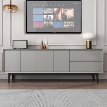 Italian light luxury solid wood bedroom TV cabinet Coffee table plus high modern minimalist floor-to-ceiling hall cabinet Audio-visual audio-visual cabinet