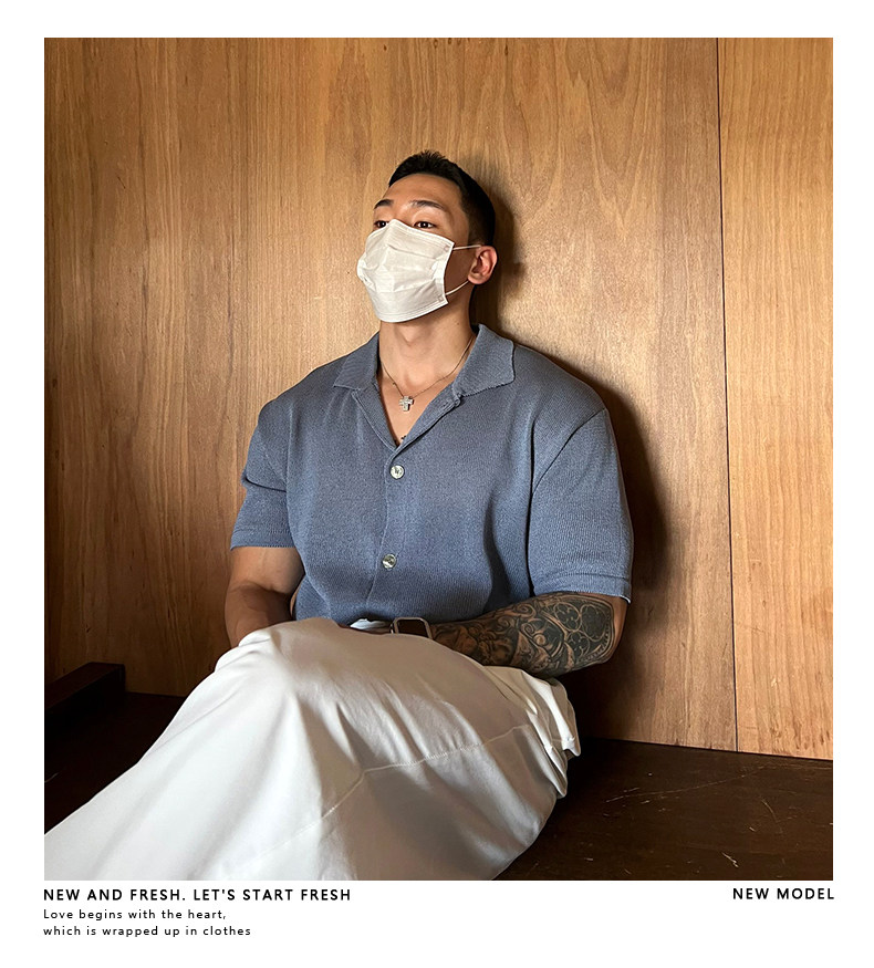 Летняя тонкая трикотажная трендовая элитная футболка polo, короткий рукав, в американском стиле 