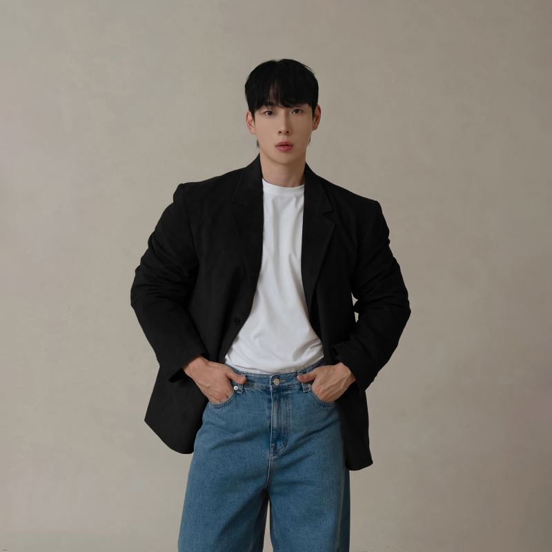 798 Design Light Luxury Retro Faux Suede Blazer for Men, Spring Old Money Style, High-End Casual Suit