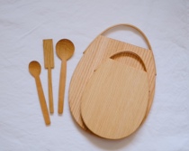 Japanese woodworker Watanabe Hiroyuki handmade oak breadboard tray chopping board