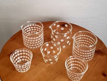 Japanese glass writer Miku Yamaguchi handmade heat-resistant series of water cups and flower pots