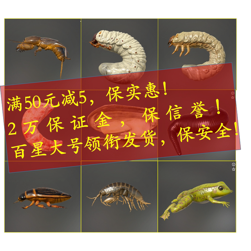 【Specialized in Gold Coin Lures】Russian Fishing 4 Gold Coin Lures: Golden Turtle, Earthworm, Zebra, Dragonfly, Hooked Shrimp, Leech, Frog