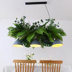 Forest-Style Industrial Bar Pendant Light Southeast Asian Homestay Restaurant Thai Dessert Shop Window Sunroom Plant Light