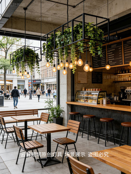 Industrial Style Bar Table Lamp, Forest-Themed Coffee Shop, Bar, Western Restaurant, Bakery, Guesthouse, Leisure Area, Shop Decorative Lighting Fixtures