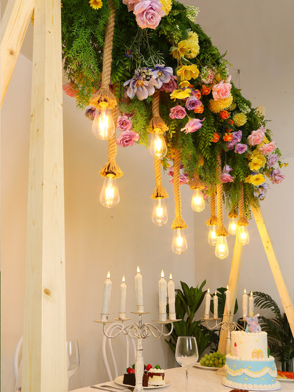 Creative Camp Party Table Plant Bar Chandelier High Atmosphere Lighting Sun Room Restaurant Homestay Decorative Lighting