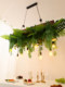 Bar Counter Pendant Light, Forest Style, Western Restaurant, Long Dining Table, Coffee Shop, Homestay, Sunroom, Courtyard, Shop Window, Green Plant Pendant Light