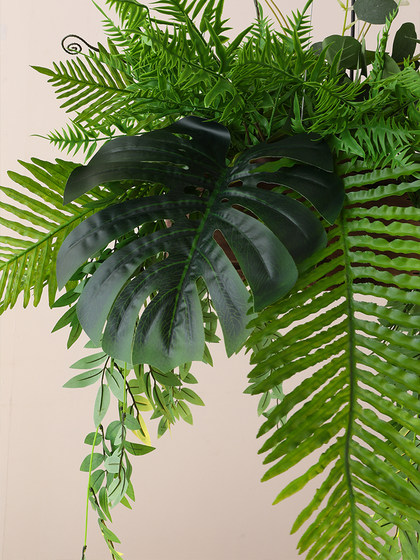 Card seat chandelier creative plant chandelier restaurant dining table hot pot shop coffee shop forest Southeast Asian green plant chandelier