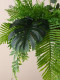 Card seat chandelier creative plant chandelier restaurant dining table hot pot shop coffee shop forest Southeast Asian green plant chandelier