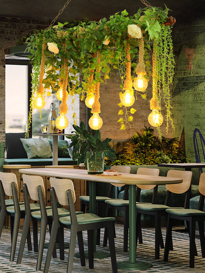Creative Plant Bar Pendant Light Dining Table Bar Lounge Theme Restaurant Flower Shop Balcony Sunroom Glass Room Lighting