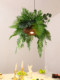 Card seat chandelier creative plant chandelier restaurant dining table hot pot shop coffee shop forest Southeast Asian green plant chandelier