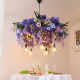 Creative Round Floral Chandelier with Flowers for Bar, Garden, Restaurant, Cafe, Hotel, Floral Decoration Chandelier