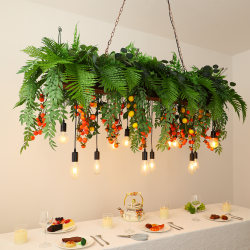 Persimmon Pendant Light Bar Counter Lamp Retro Festive Pastoral Style Homestay Restaurant Cafe Window Shop Plant Pendant Light