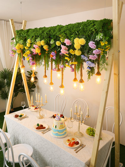 Creative Camp Party Table Plant Bar Chandelier High Atmosphere Lighting Sun Room Restaurant Homestay Decorative Lighting
