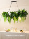 Forest-Style Restaurant Bar Counter Chandelier with Simulated Green Plants, Creative and Unique Dining Table Lamp, High Ambiance, Suitable for Guesthouses and Cafes